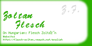 zoltan flesch business card